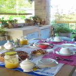 Colazione sotto il portico